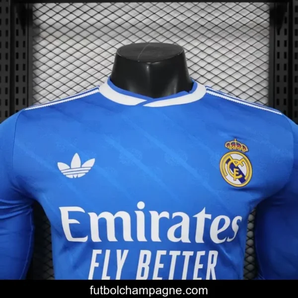 Player Version 25_26 Real Madrid Third Blue Long Sleeve Jersey - Image 3