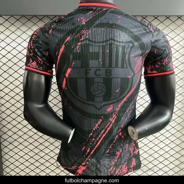 Player Version 25_26 FC Barcelona Black with Pink Splash Design Jersey - Image 2