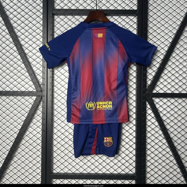 25_26 Kids Barcelona Home Size 16-28 Jersey - Image 5