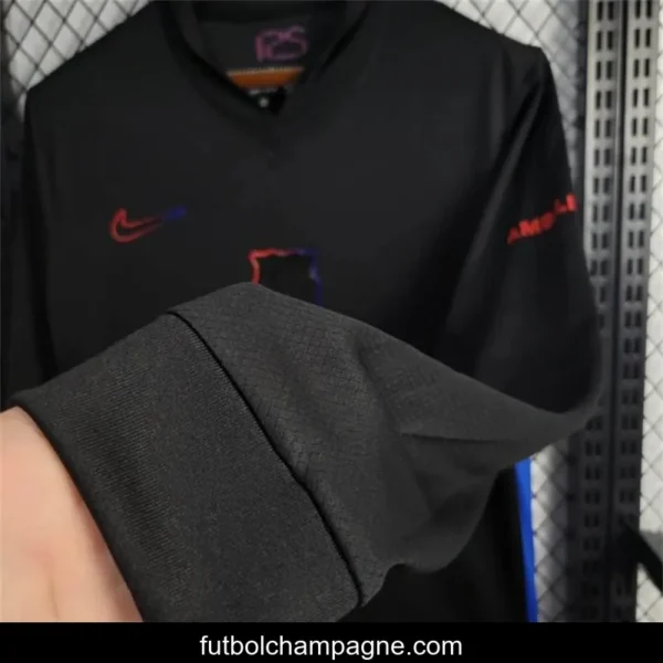 2024_25 Barcelona Away Black 125 Anniversary Long Jersey - Image 3