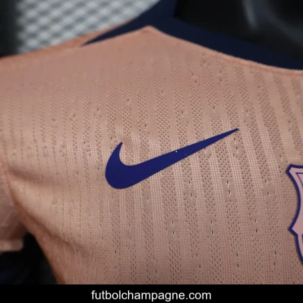 Player Version 25_26 FC Barcelona Pink 125Th Anniversary Jersey with Spotify Sponsor and Navy Blue Accents - Image 5