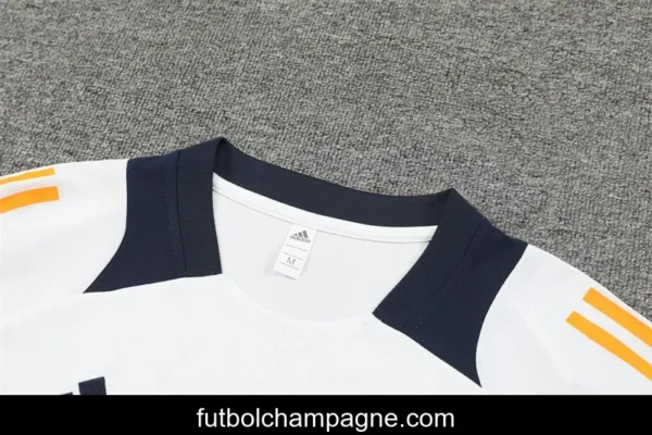 24_25 Real Madrid White Short Sleeve Jersey+Shorts - Image 9