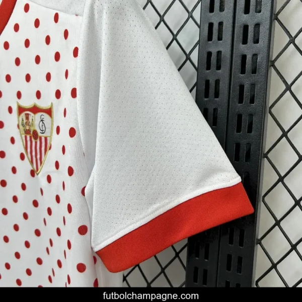 2025_26 Mens Sevilla FC White Prematch T-shirt Jersey - Image 4