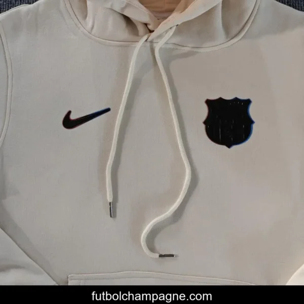 24_25 Barcelona Navy_Red_Black_Beige_Grey Hoodie WIth Black Badge - Image 6