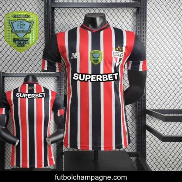 Player Version 2024_25 Sao Paulo Away Jersey + All Sponsored and Chest Patch - Image 2