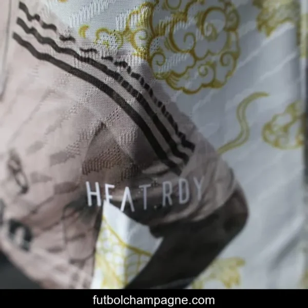 Player Version 25_26 Real Madrid White with Golden Dragon Pattern Jersey - Image 4