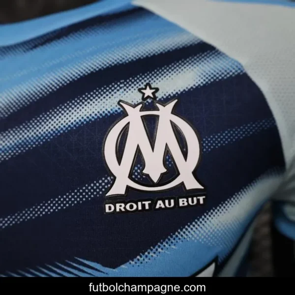 Player Version 25_26 Olympique de Marseille Blue with Gradient Wave Pattern Jersey - Image 3