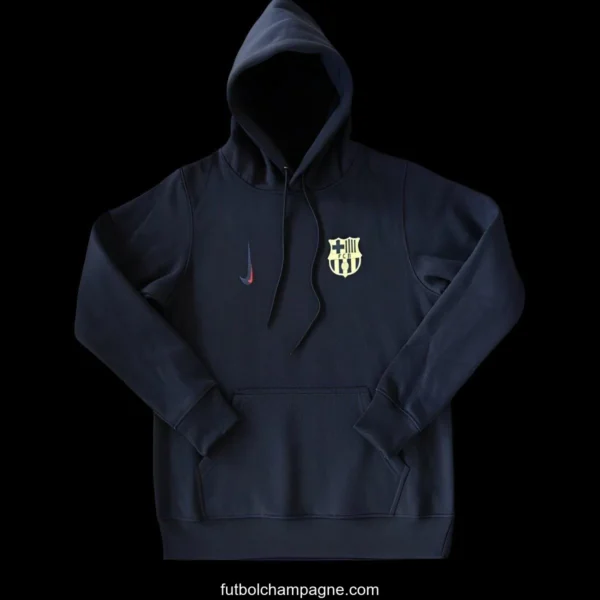 24_25 Barcelona Navy_Red_Black_Beige_Grey Hoodie WIth Black Badge - Image 5