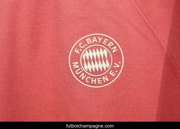 24_25 Bayern Munich Adidas Originals Red Cotton T-Shirts - Image 7