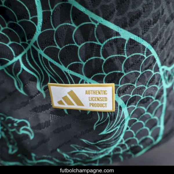 2025_26 Player Version Real Madrid Black Green Dragon Edition Jersey - Image 3