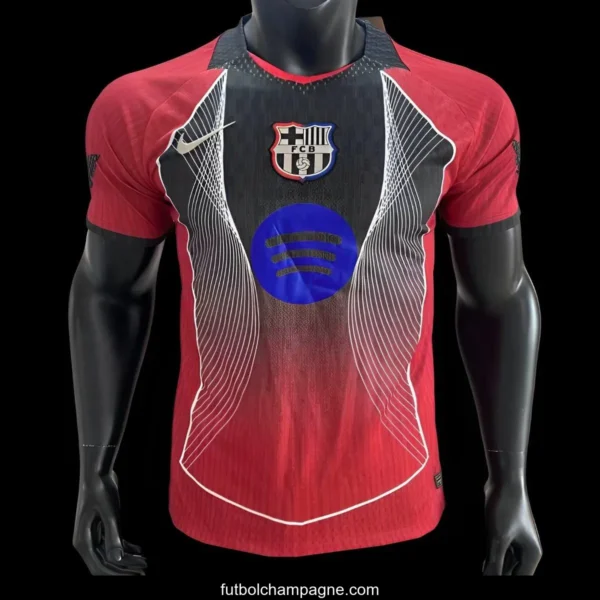 Player Version 25_26 FC Barcelona Red with Black Center Panel Jersey - Image 3