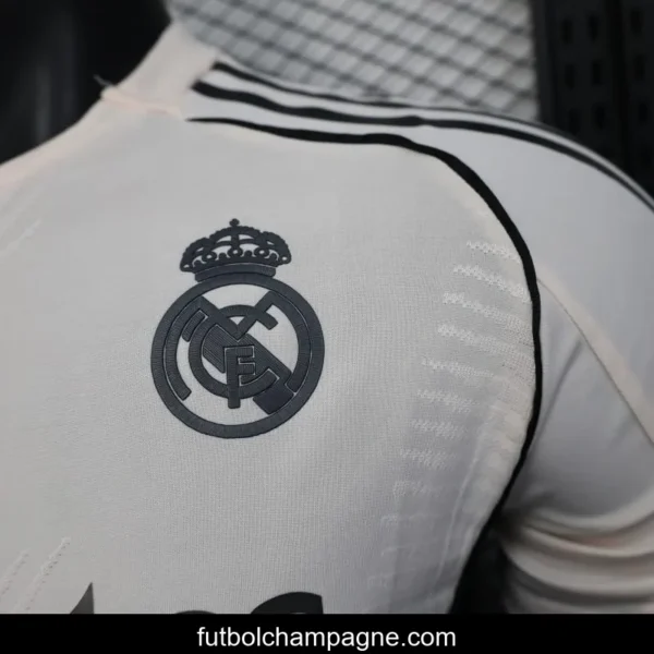 Player Version 25_26 Real Madrid White with Textured Pattern Jersey - Image 2
