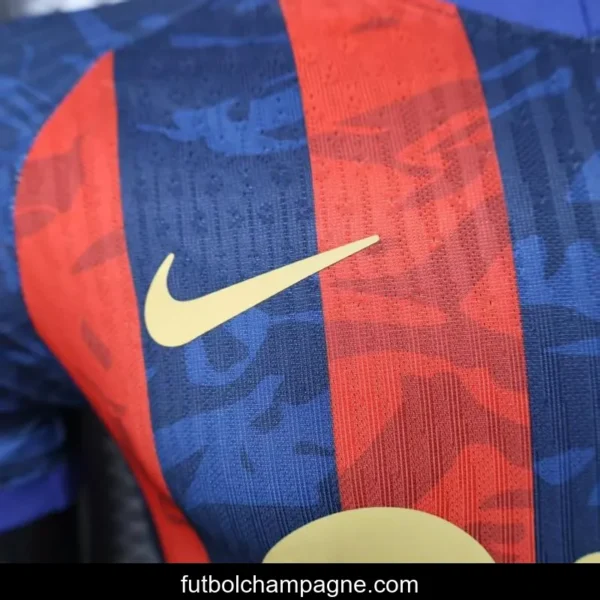 Player Version 25_26 Barcelona Home Blue Red Stripes Jersey with Spotify Sponsor - Image 4