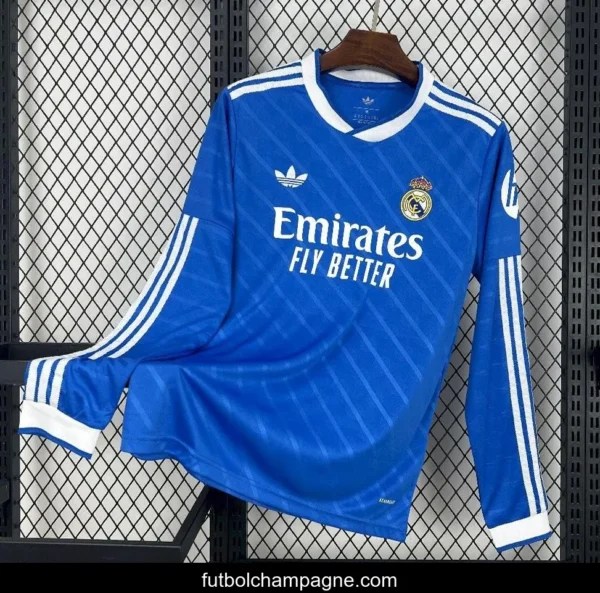 25_26 Real Madrid Third Blue Long Sleeve Jersey - Image 7