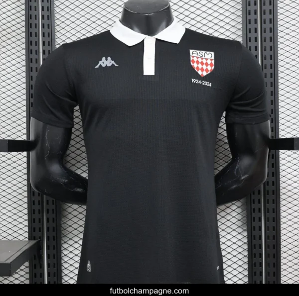 Player Version 24_25 AS Monaco Black 100th Anniversary Special Jersey - Image 6