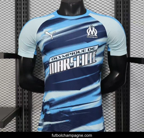 Player Version 25_26 Olympique de Marseille Blue with Gradient Wave Pattern Jersey - Image 5