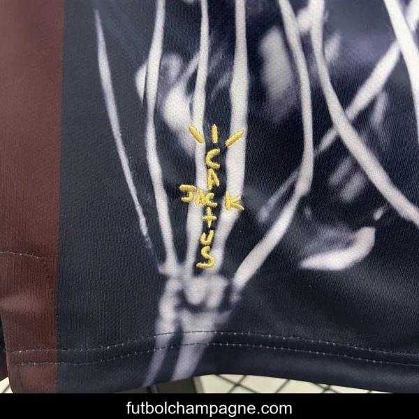 25_26 Barcelona x Cactus Jack Skeleton Home 'Black' Shorts - Image 2