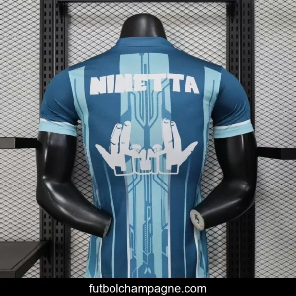 Player Version 25_26 Olympique de Marseille Blue with Geometric Stripes Jersey - Image 3