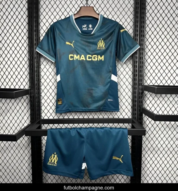 24_25 Kids Olympique Marseille Away Jersey - Image 3