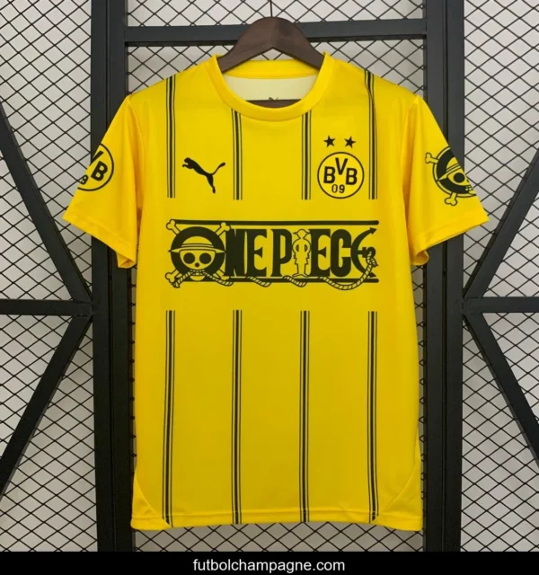 25_26 Borussia Dortmund Yellow with One Piece Design Jersey - Image 4