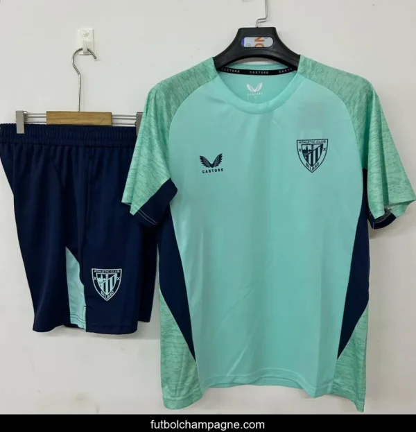2526 Athletic Bilbao Training Jersey Mint Green+Shorts - Image 3
