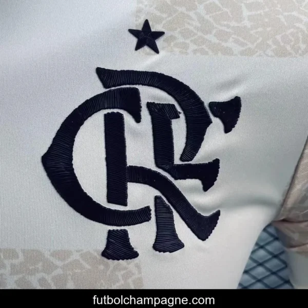 Player Version 24_25 Flamengo Pre-Match White Training Jersey - Image 4