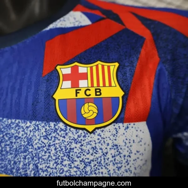 Player Version 25_26 FC Barcelona Blue with Abstract Geometric Pattern Jersey - Image 4