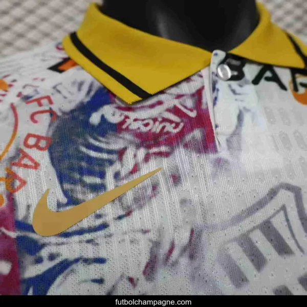 Player Version 25_26 Barcelona White with Graffiti Art Pattern Jersey - Image 3