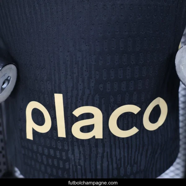 Player Version 25_26 Santos FC Black with Textured Pattern Jersey With Full Sponsors - Image 4