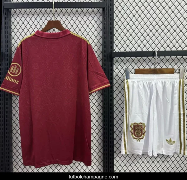 25_26 Kids Bayern Munich 125Th Anniversary Wine Jersey - Image 2