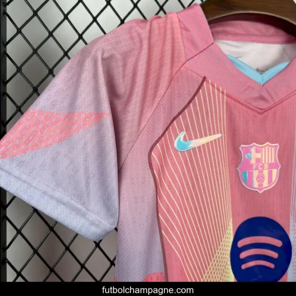 25_26 Kids Barcelona Pink Special Jersey - Image 4