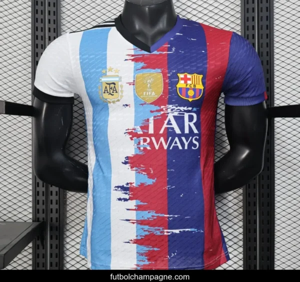Player Version 25_26 Barcelona x Argentina Combined Messi Jersey - Image 6