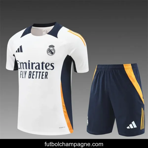 24_25 Real Madrid White Short Sleeve Jersey+Shorts - Image 13