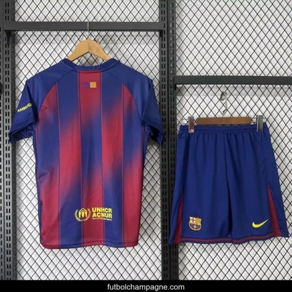 25_26 Kids Barcelona Home Jersey - Image 3