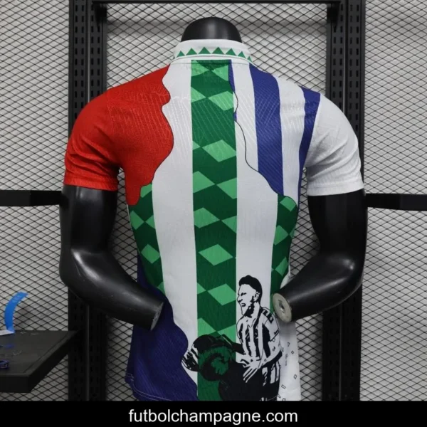 Player Version 25_26 Real Betis Multi-Club White with Colorful Tribute Patchwork Jersey - Image 3