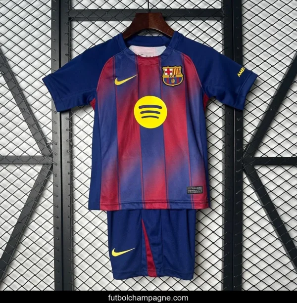 25_26 Kids Barcelona Home Size 16-28 Jersey - Image 6