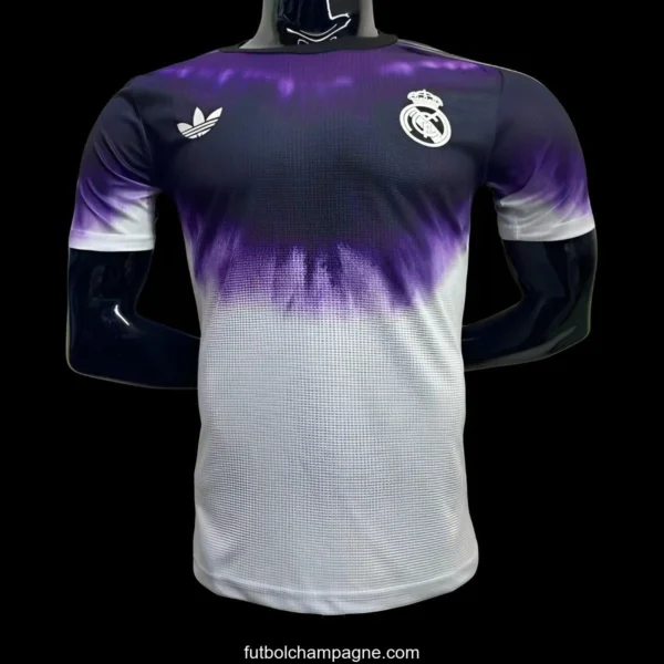 Player Version 24_25 Real Madrid Adidas Trefoil Purple_White Pre-Match Jersey - Image 3