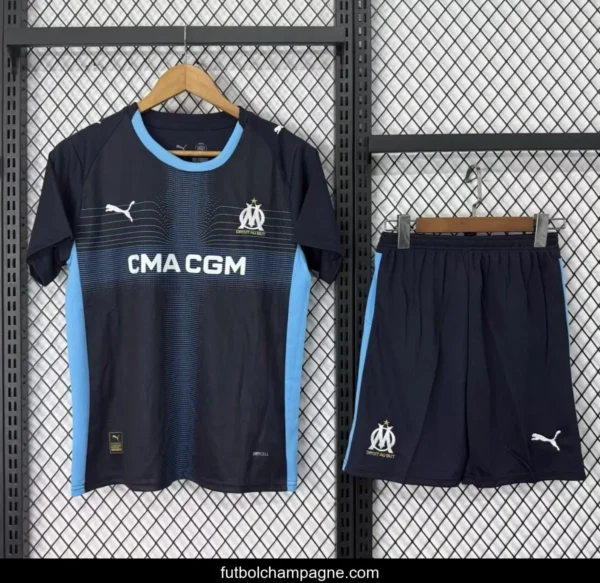 25_26 Kids Olympique Marseille Away Jersey - Image 3