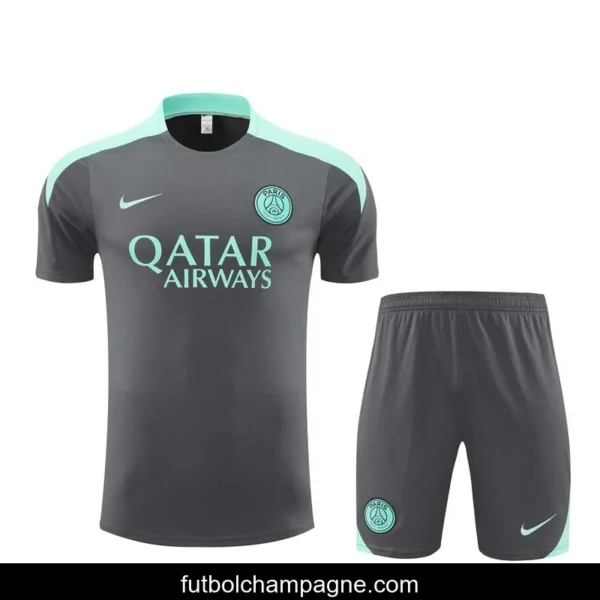 24_25 PSG Grey Short Sleeve Jersey+Shorts - Image 9