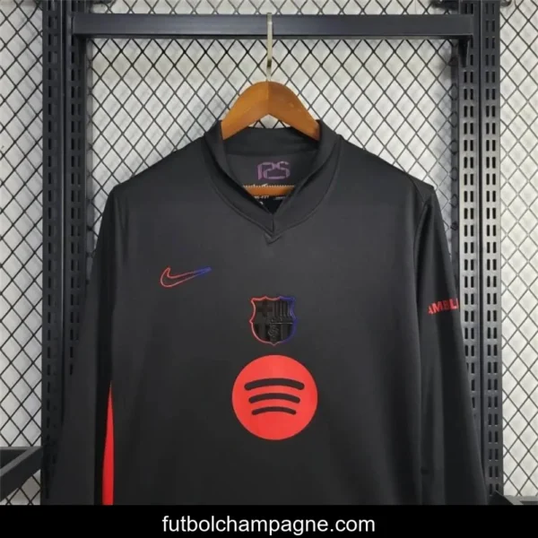 2024_25 Barcelona Away Black 125 Anniversary Long Jersey - Image 6