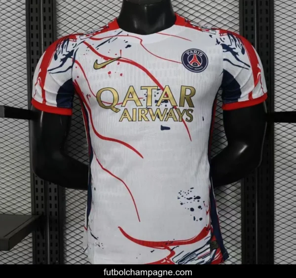 Player Version 25_26 PSG_Paris Saint-Germain White with Abstract Art Pattern Jersey - Image 6