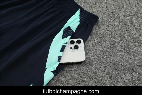 24_25 Real Madrid Lake Blue Short Sleeve Jersey+Shorts - Image 8