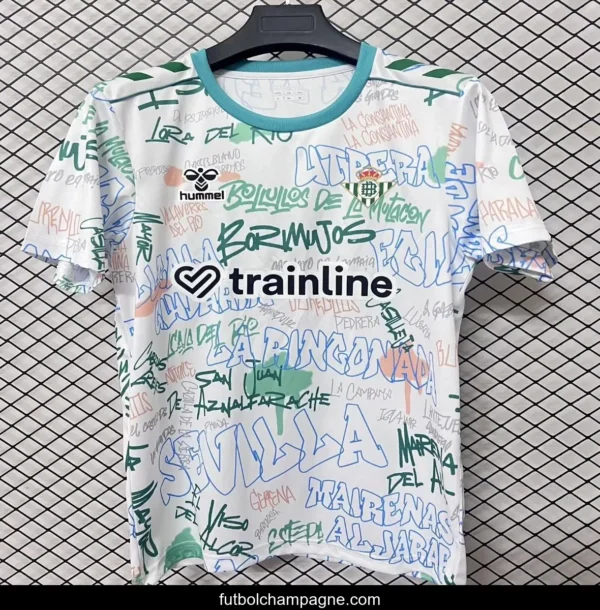25_26 Real Betis White Graffiti Training Jersey - Image 2