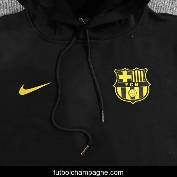 24_25 Barcelona Black Hoodie - Image 4
