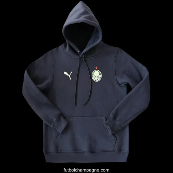 24_25 Palmeiras Navy_Red_Black_Beige_Grey Hoodie WIth Black Badge - Image 4