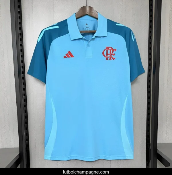 25_26 Flamengo Light Blue Polo Jersey S-XXXXL - Image 9