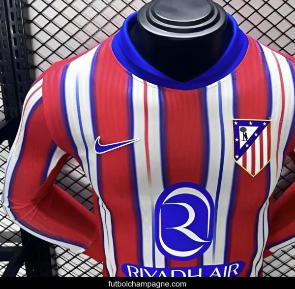 Player Version 24_25 Atletico Madrid Home Long Sleeve Jersey - Image 3