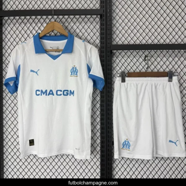 25_26 Kids Olympique Marseille Home Jersey - Image 2