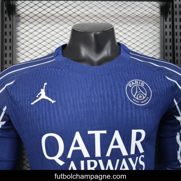 24_25 Player Version PSG Forth Blue Long Sleeve Jersey - Image 5