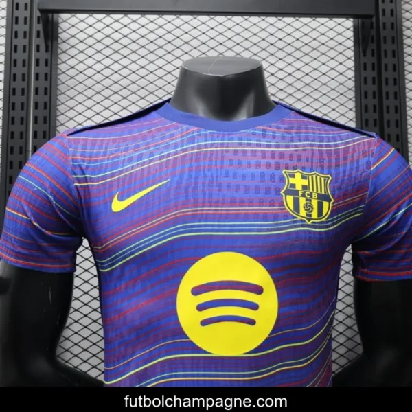 Player Version 25_26 FC Barcelona Blue with Colorful Wave Stripes Jersey - Image 4